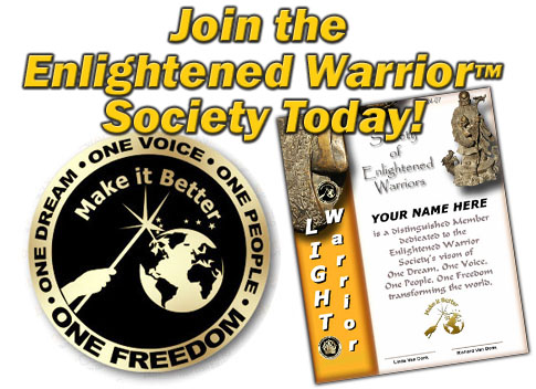 Join the Enlightened Warrior Society today: One Freedom coin and certificate